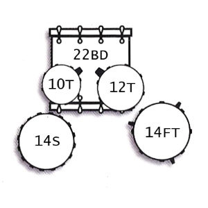 TAMBURO T5S22GRSK Batteria serie T5 5 pezzi