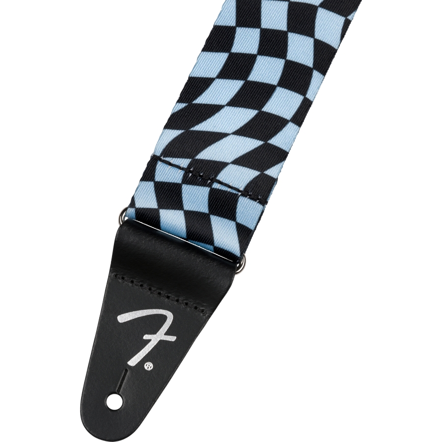 FENDER Wavy Checkerboard Polyester Strap blue