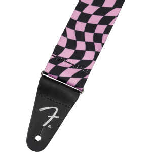 FENDER Wavy Checkerboard Polyester Strap pink