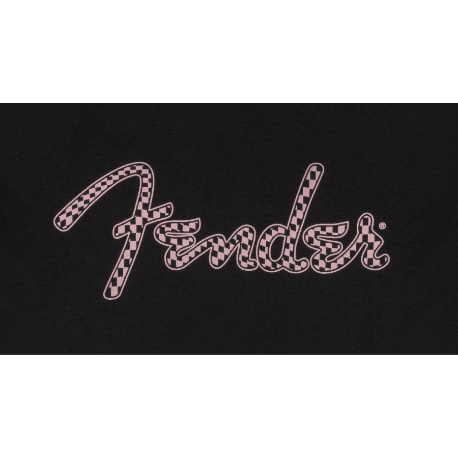 FENDER Maglietta Spaghetti Logo Wavy Checker Pink  S