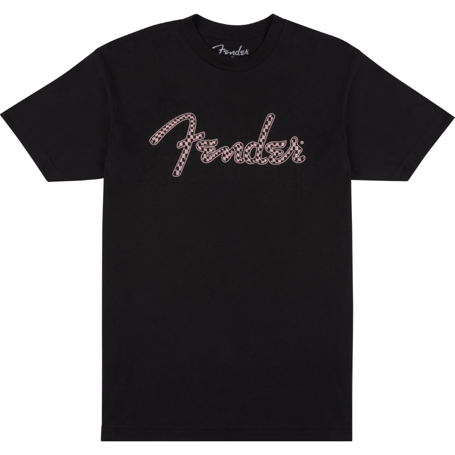 FENDER Maglietta Spaghetti Logo Wavy Checker Pink  XL