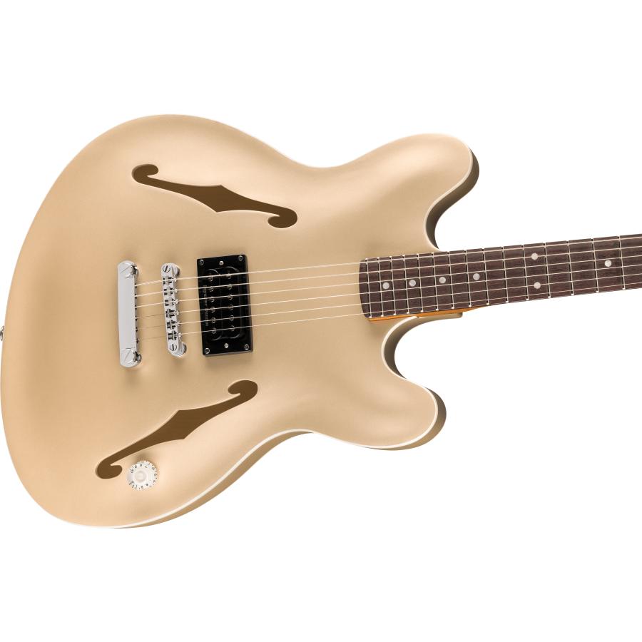 Fender Tom DeLonge Starcaster Chrome Hardware Satin Shoreline Gold