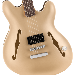 Fender Tom DeLonge Starcaster Chrome Hardware Satin Shoreline Gold
