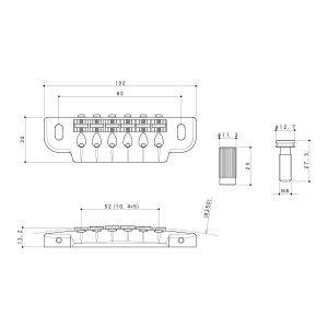 GOTOH 510UB C Ponte Fisso 6 Corde Chrome