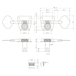 GOTOH FB30 L1N Meccanica Basso 1L Nickel