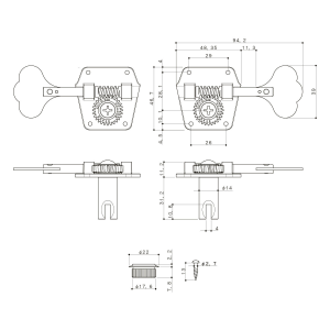 GOTOH GB640 LB Meccaniche Basso 4L Black