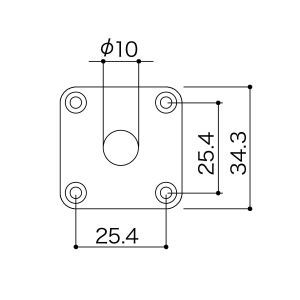 GOTOH JCB 4 C Jack cover quadrata in metallo