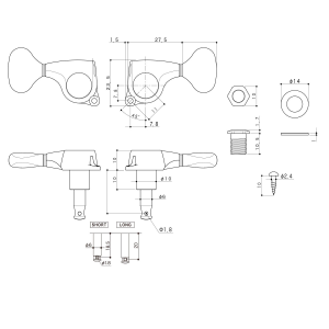 GOTOH SGL510ZMGT L5 LRC meccaniche autobloccanti 3+3