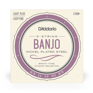 D'Addario EJ60+ 5-String Banjo Nickel Light Plus 9.5-20