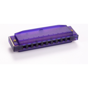 HOHNER TRANSLUCENT HARP PURPLE HARDCASE armonica