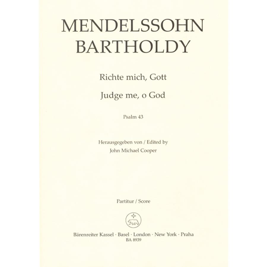 Judge Me O God Op.78 Psalm No. 43 Partitura