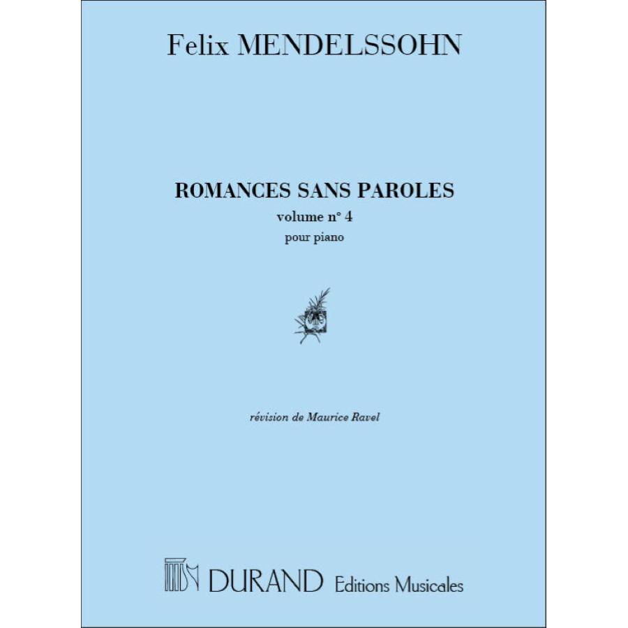 Romances Sans Paroles V4 Piano (29 A 38) Partitura