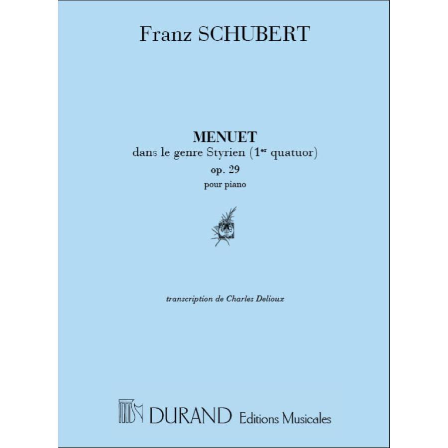 Menuet Quatuor N 1 Piano Partitura