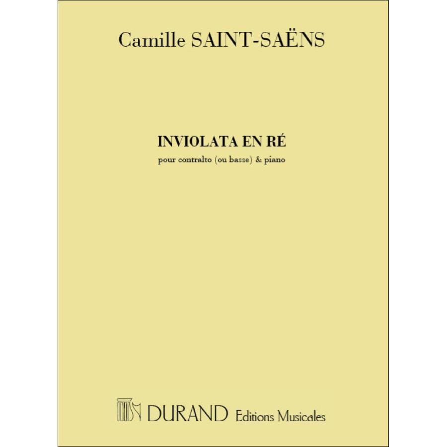 Inviolata En Re Pour Contralto-Piano Partitura