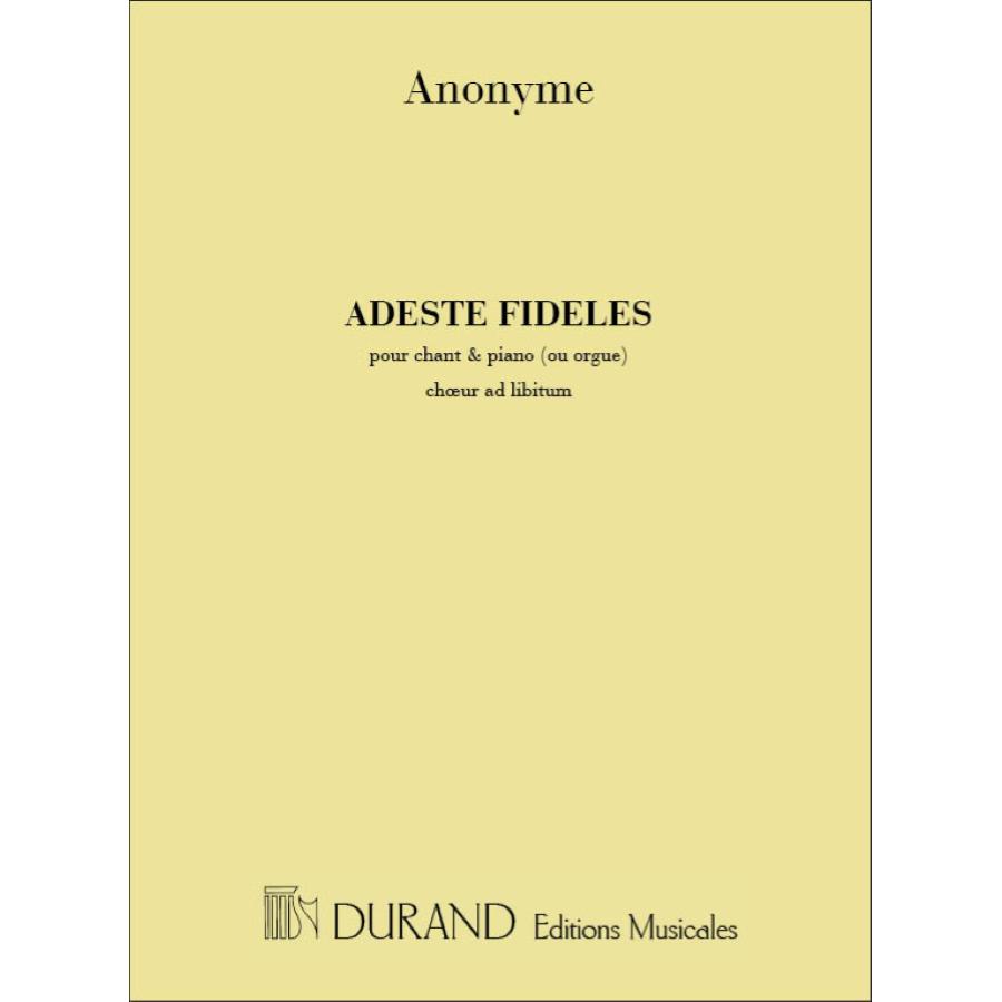 Adeste Fideles Mezzo-Orgue (Auteur Inconnu Partitura