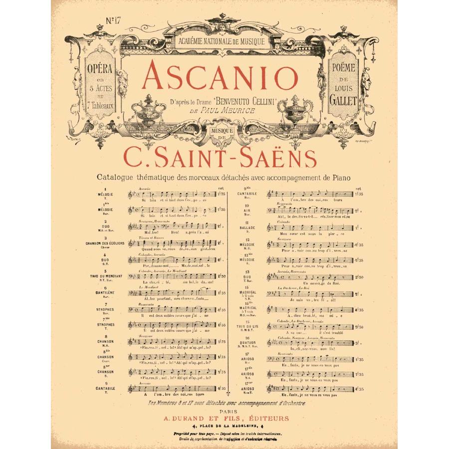Ascanio Opera en 5 Actes et 7 Tableaux no 17 Riduzione per canto e pianoforte