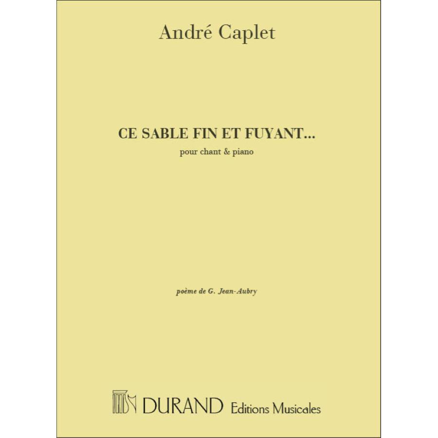 Ce Sable Fin Chant-Piano Partitura