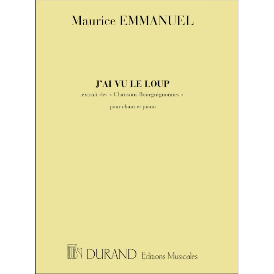 J'Ai Vu Le Loup Partitura