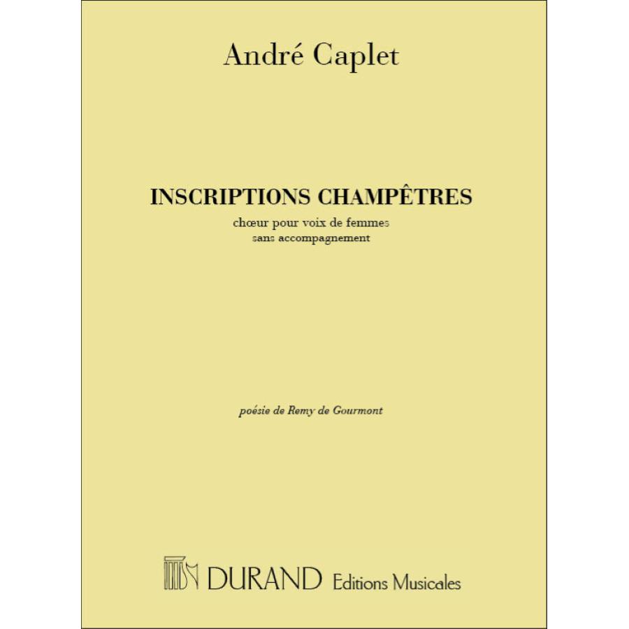 Inscriptions Champetre Edition A 3Vx Femmmes A Partitura