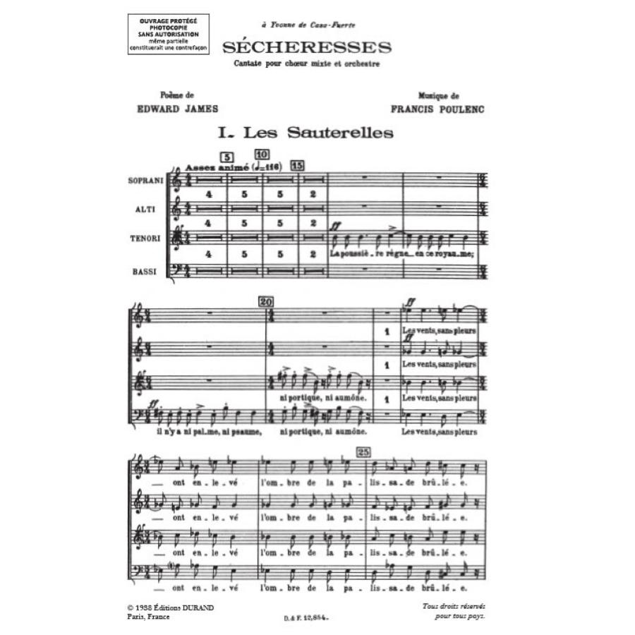 Francis Poulenc Sécheresses