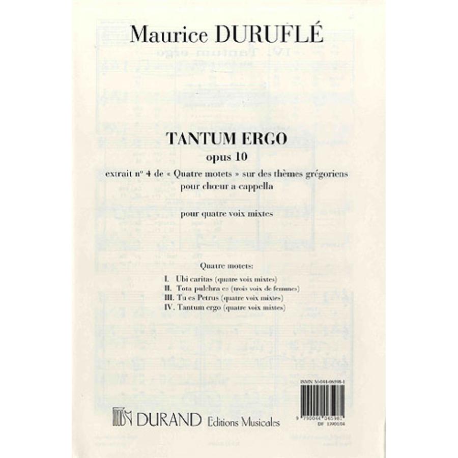 Maurice Duruflé Quatre Motets: Tantum Ergo Op.10 N.4