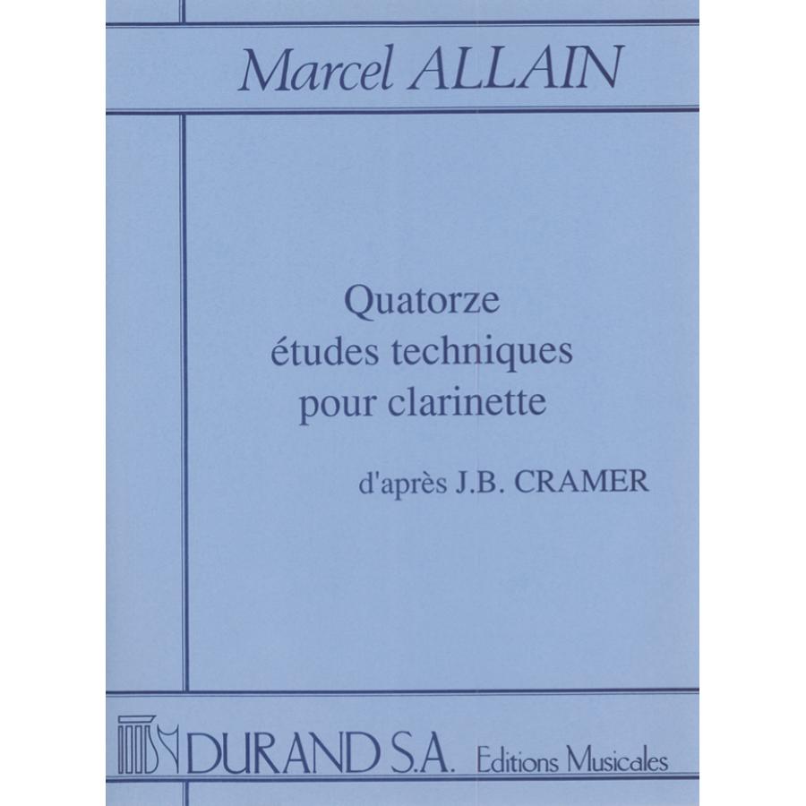 14 Etudes Clarinette (Cramer Partitura