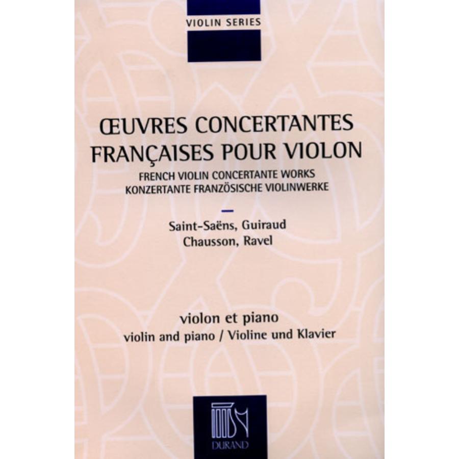 Oeuvres Concertantes Francaises Pour Violon Et Piano