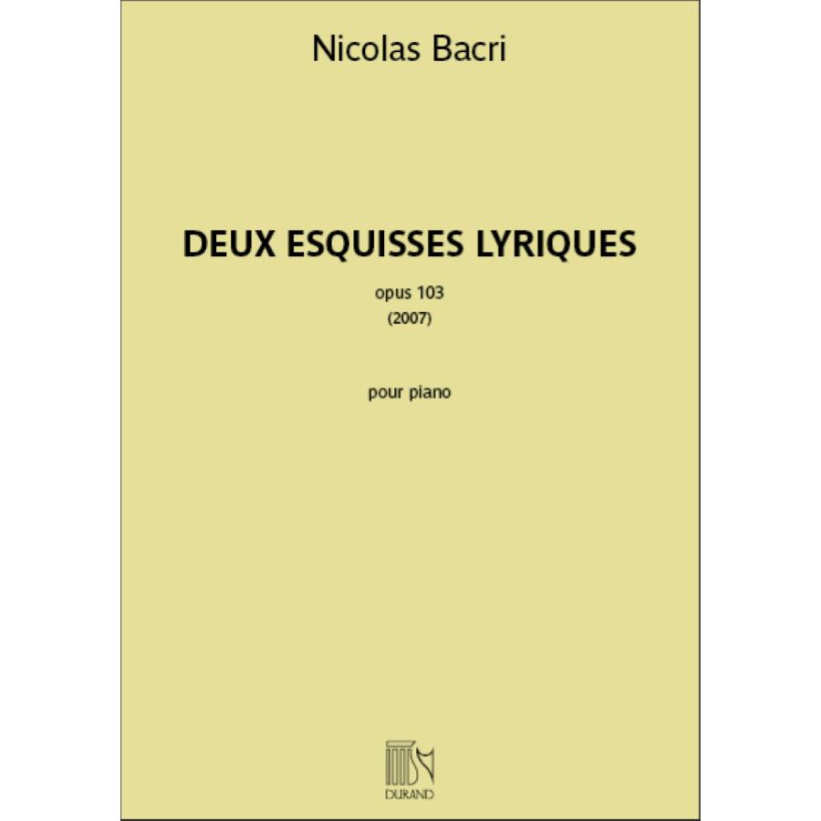 Deux Esquisses Lyriques opus 103 Libro
