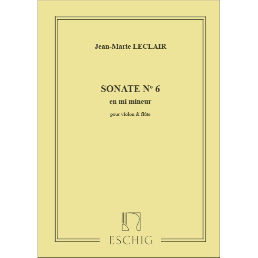 Jean-Marie Leclair Sonate N 06 En Mi Mineur Vl Ou Fl-Piano