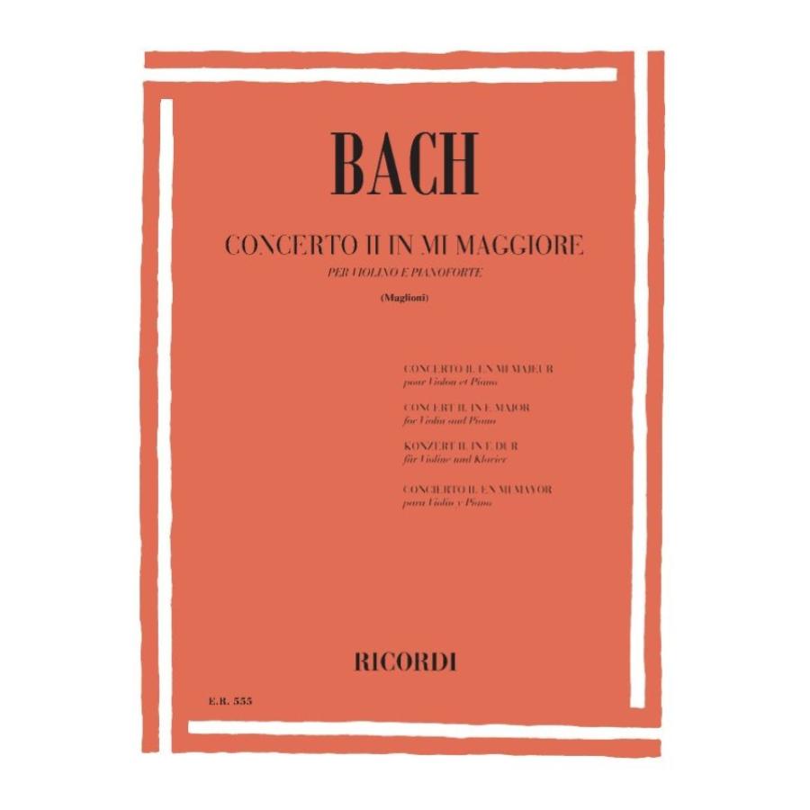 Johann Sebastian Bach Concerto Per Violino Bwv 1042 In Mi Riduzione Per Violino E Pianoforte