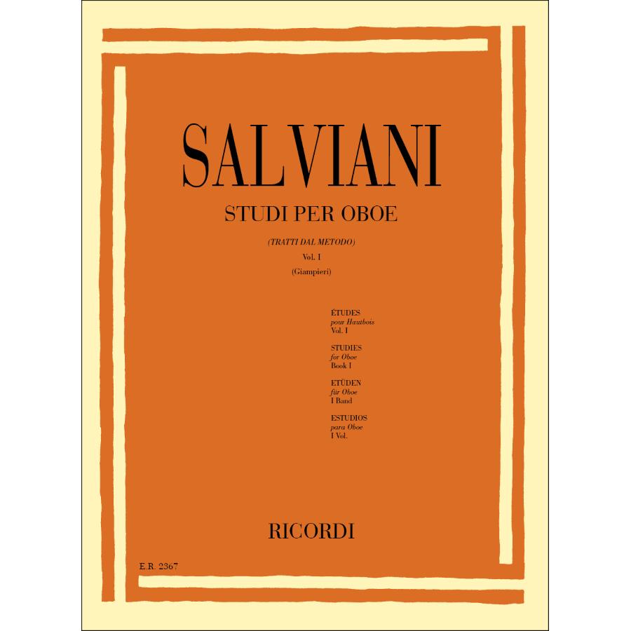Salviani Studi Per Oboe (Tratti Dal Metodo) Vol. 1