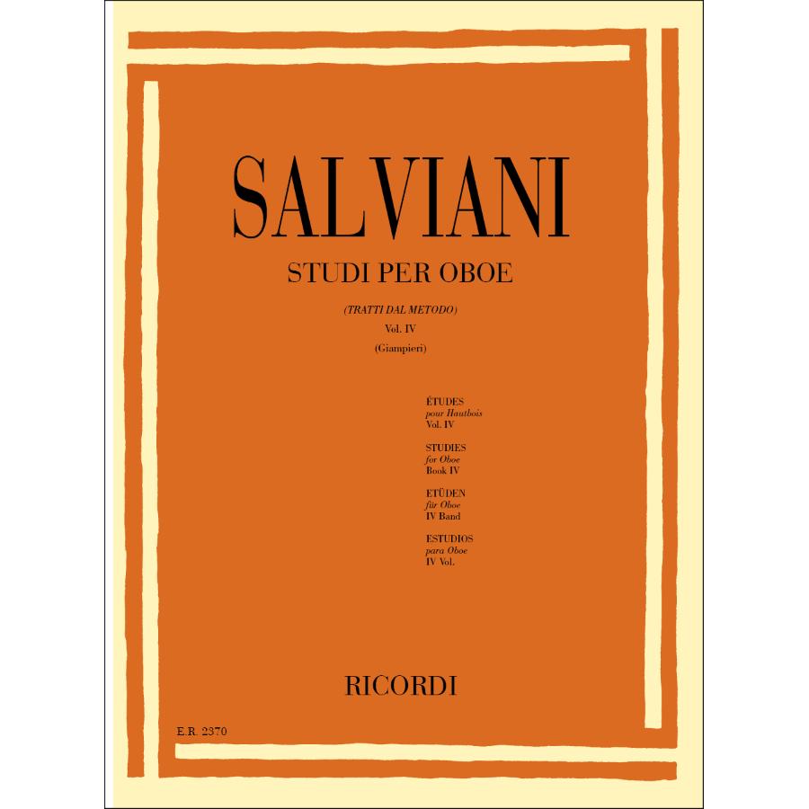 Salviani Studi Per Oboe (Tratti Dal Metodo) Vol. 4