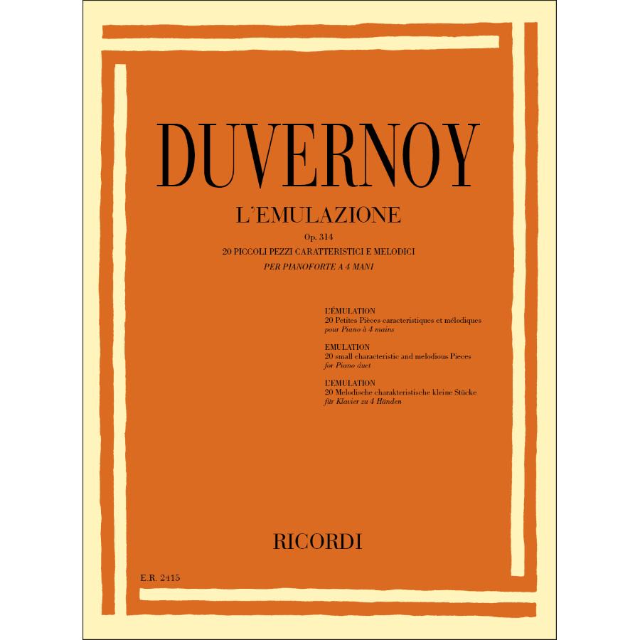 Jean-Baptiste Duvernoy L'Emulazione Op. 314 20 Piccoli Pezzi Caratteristici E Melodici Per Pianoforte A 4 Mani
