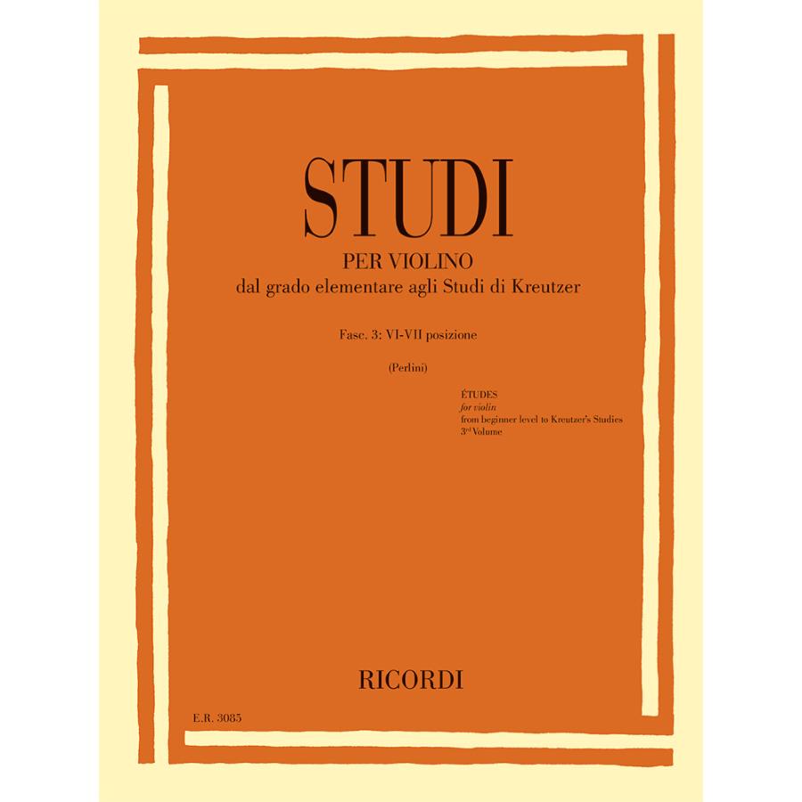 Studi per violino - Fasc. III: VI-VII posizione Libro