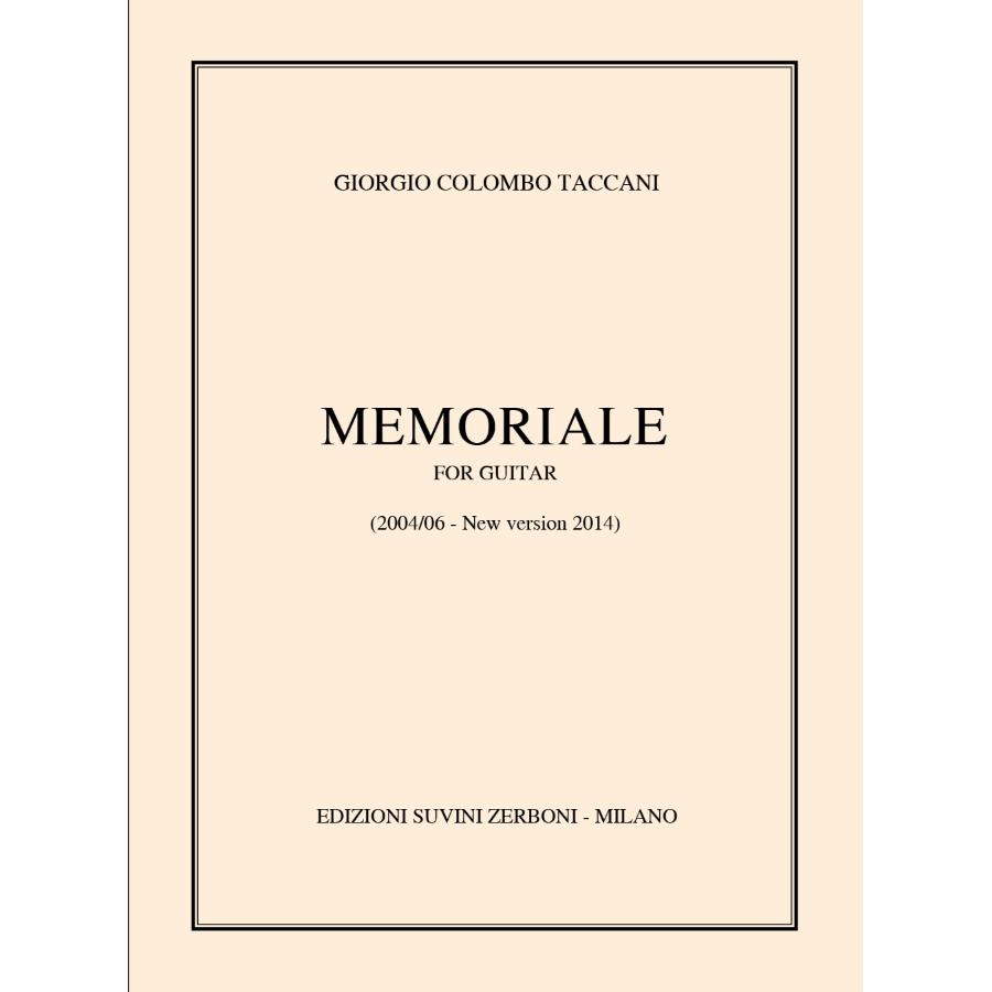 Memoriale (2004/2006) Per Chitarra Partitura