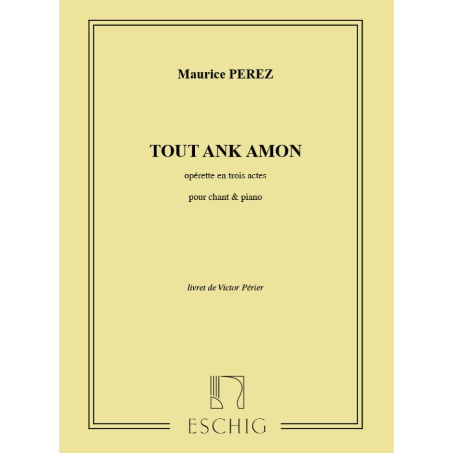 Tout Ank Amon Cht-Piano Partitura