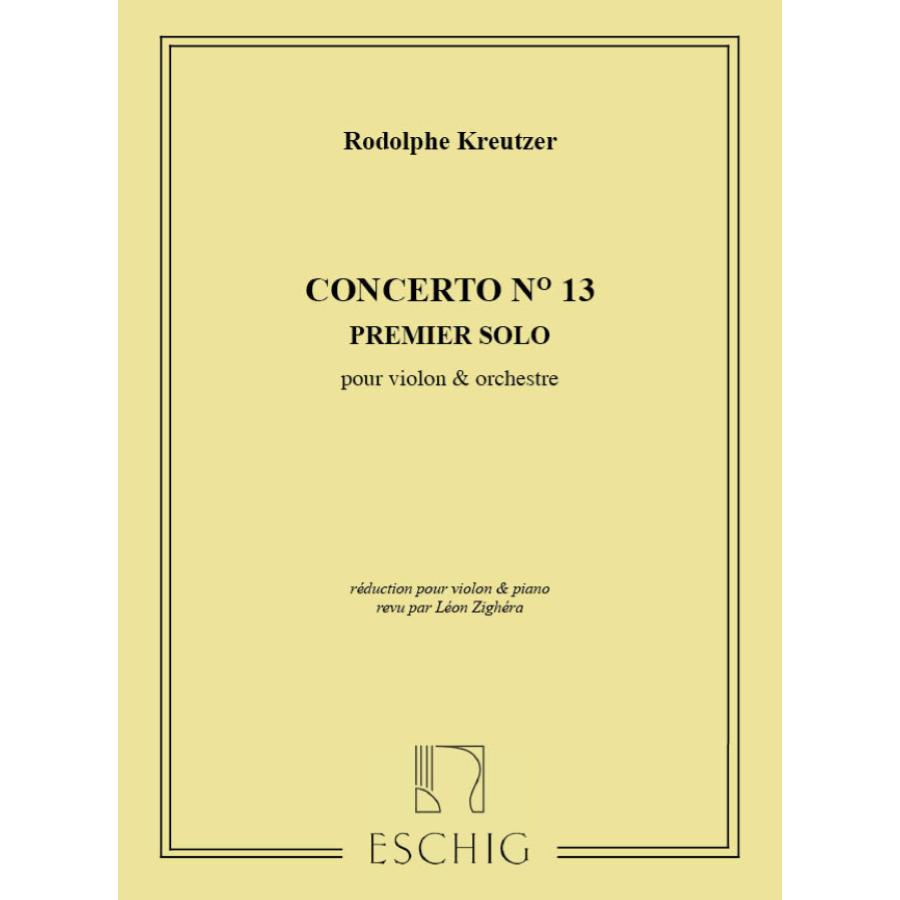 Rudolf Kreutzer 1Er Solo Du 13E Concerto, Reduction Pour Violon (Zighera N. 11)