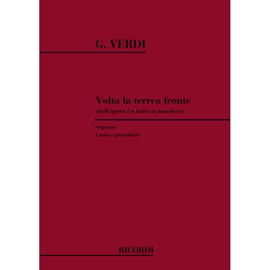 Un Ballo In Maschera: Volta La Terrea Fronte Partitura