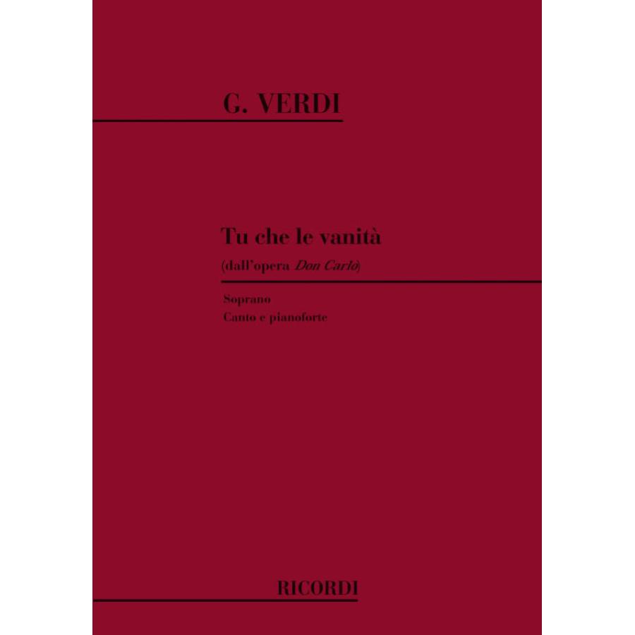 Don Carlo: Tu Che Le Vanita Partitura