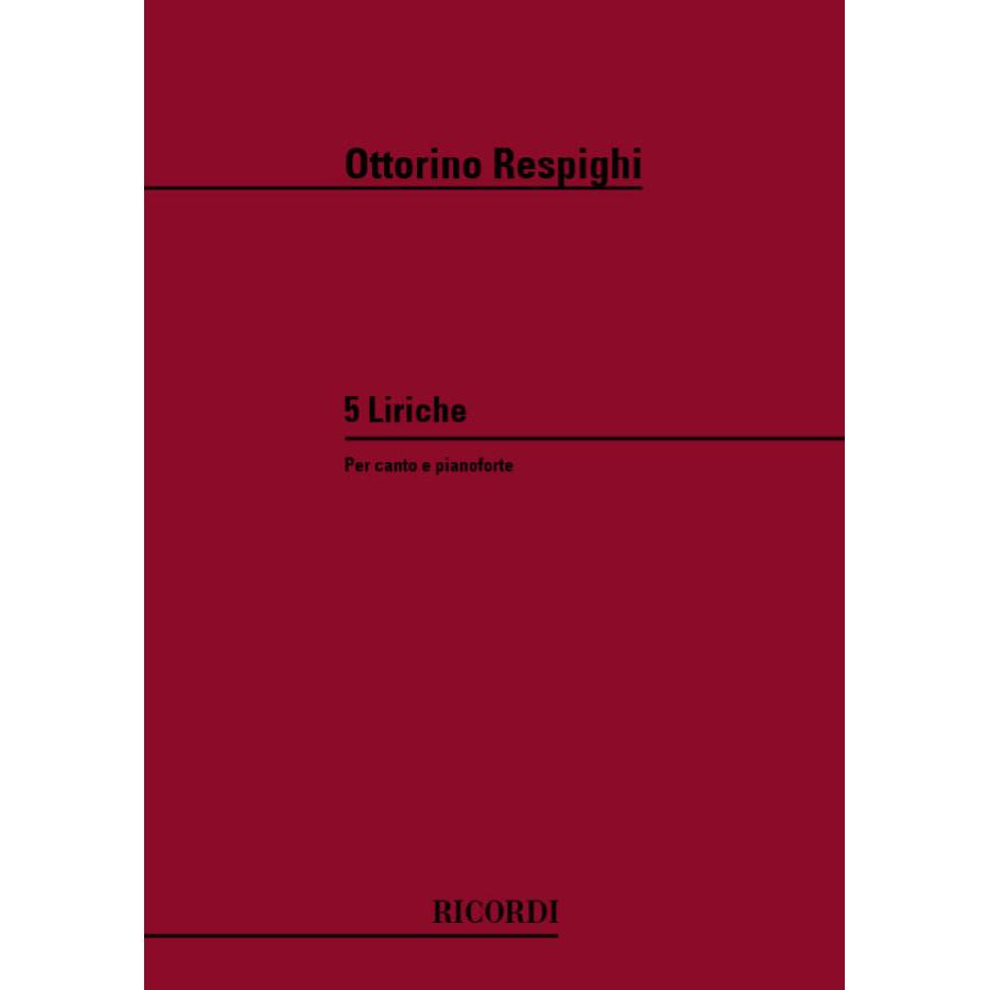 Cinque Liriche Partitura