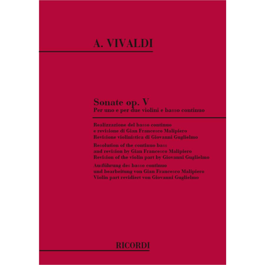 Antonio Vivaldi Sonate Op. V (6) Per Uno E Per Due Violini E Basso Continuo