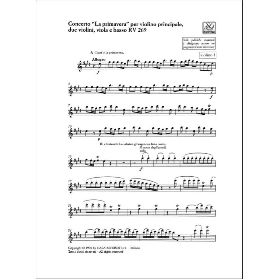Antonio Vivaldi Le Quattro Stagioni Ed. Critica P. Everett E M. Talbott, Softcover P. Everett