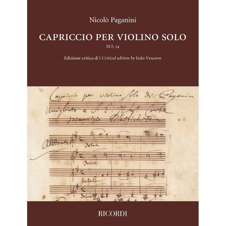 Capriccio per violino solo M.S. 54 Libro