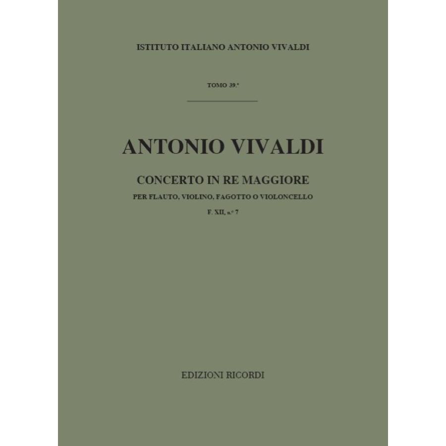 Antonio Vivaldi Concerto Per Strumenti D4Ersi E B.C.: Rv 92 F.X2/7 - Tomo 39
