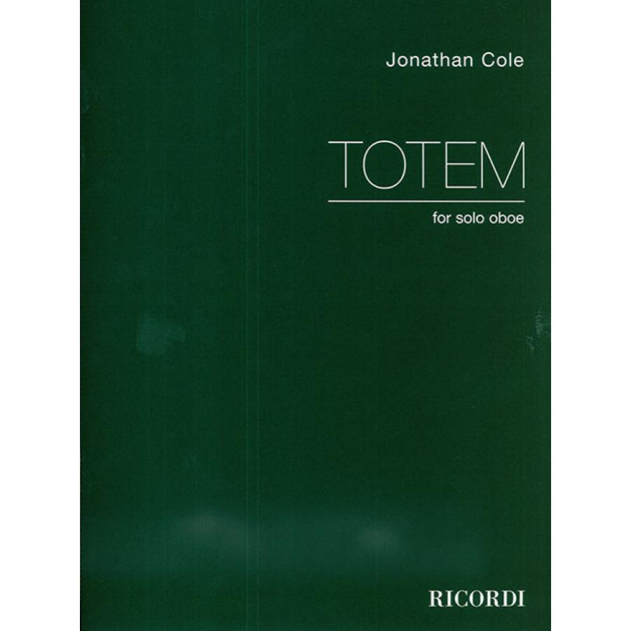 Jonathan Cole Totem For Solo Oboe