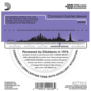 D'Addario EJ26 011/052 custom light phosphor bronze