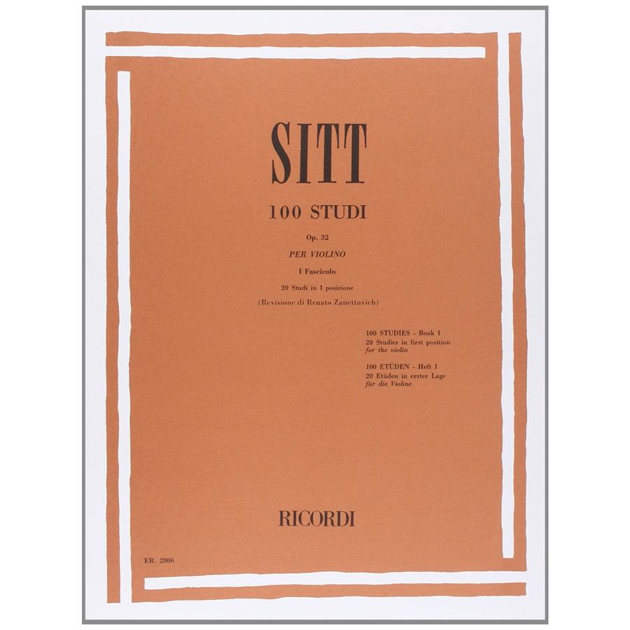 Hans Sitt 100 Studi Op. 32 per Violino - Volume 1