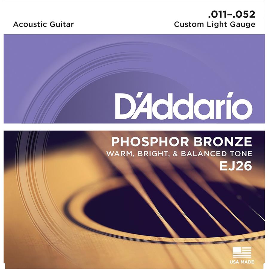 D'Addario EJ26 011/052 custom light phosphor bronze