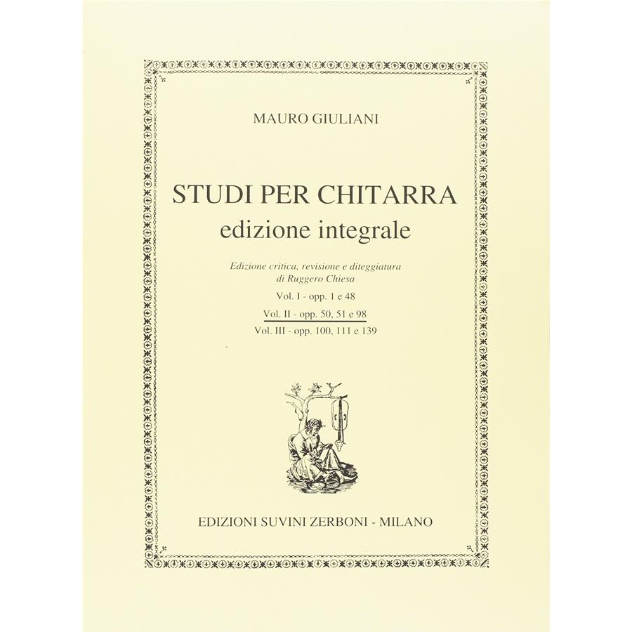 Giuliani Studi Per Chitarra Ed. Integrale Vol.2 Op 50,51 E 98