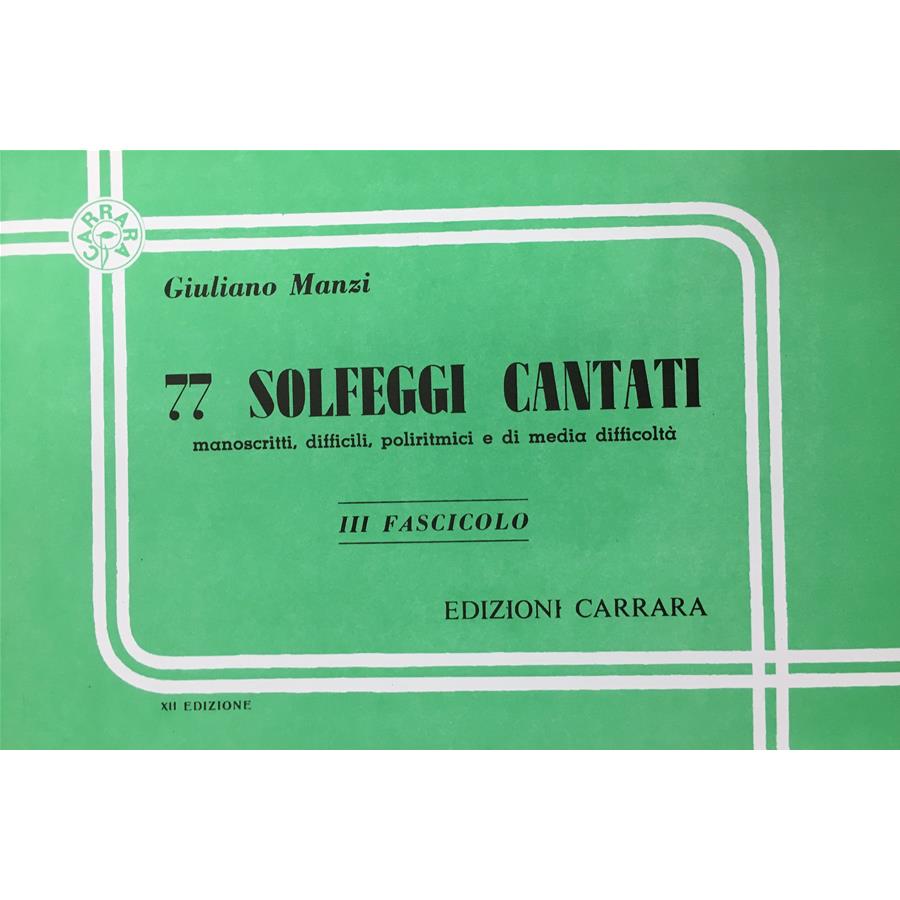 Manzi Solfeggi Cantati Manoscritti Vol 3